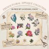 28PCS Mini Flower Embroidery Iron on Patches for Clothing Sewing