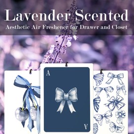 KDHTY Navy Blue Coquette Bow Lavender Car Air Freshener 3 Pcs,Preppy Girly Cars Scents Air Freshener for Women Girls, Trendy Navy Cute Preppy Car Accessories Decor for Girls Room Dorm