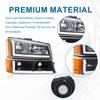Fullux LED DRL Headlights Assembly Compatible with 2003-2006 Chevy Silverado/2003-2006