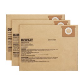 3 Pack DEWALT Dust Bag DXVA19-4102, for 12-16 Gallon Wet/Dry Vacuum, Filter Bag Compatible with DXV12P DXV14P DXV16P DXV16PA DXV16S