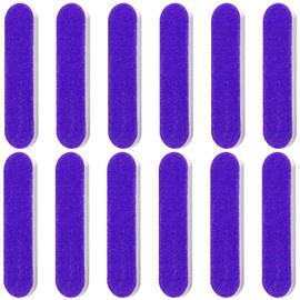12Pcs 180 Grit Nail Files, Mini Nail Files Set for Natural or Acrylic Nails, Double-Sided Fingernails Buffer File for Home Salon - Purple