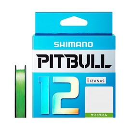 Shimano PL-M62R Pitbull PE Fishing Line, 12 Strands, 656.2 ft (200 m), No. 1.5, Site Lime, 36.2 lb (200 m)