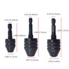 3 Pcs Keyless Drill Chuck Set, for 0.3-3.6mm 0.3-6.5mm 0.3-8mm