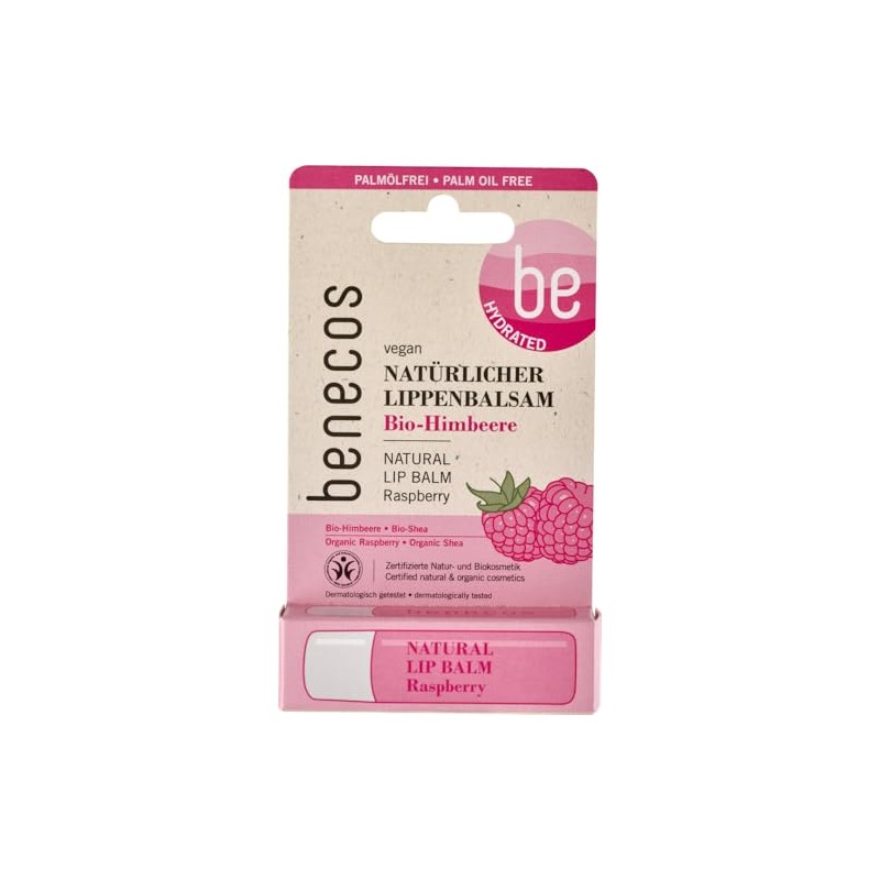 benecos Lip Balm Raspberry (Pack of 2)