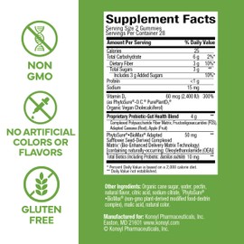 Konsyl Gut Health Prebiotic - Probiotic Fiber Gummies - Helps Support Digestive Health+ - Vegetarian Fiber Supplement Gummies for Adults- 56 Count