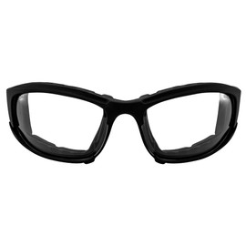 Epoch Eyewear Hybrid Motorcycle Sunglasses Black Frames Clear Lens ANSI Z87.1+