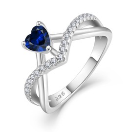 Starchenie Heart Wedding Rings Sterling Silver Women Twisted Engagement Wedding Bands Jewelry