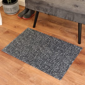 Bungalow Flooring Static ColorStar Door Mat, 2' x 3', Made in USA, Machine Washable, Durable and Decorative, Eco-Friendly Welcome Mat, Skid Resistant, Grey