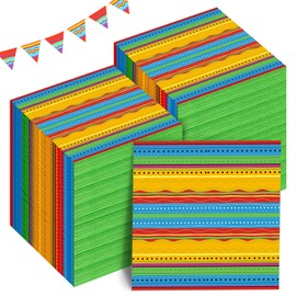 200 Paquetes Servilletas de Papel de Fiesta Mexicana Servilleta de Fiesta Desechable Colorida de México para Decoración de Fiesta Baby Shower Cumpleaños Fiesta Cinco de Mayo