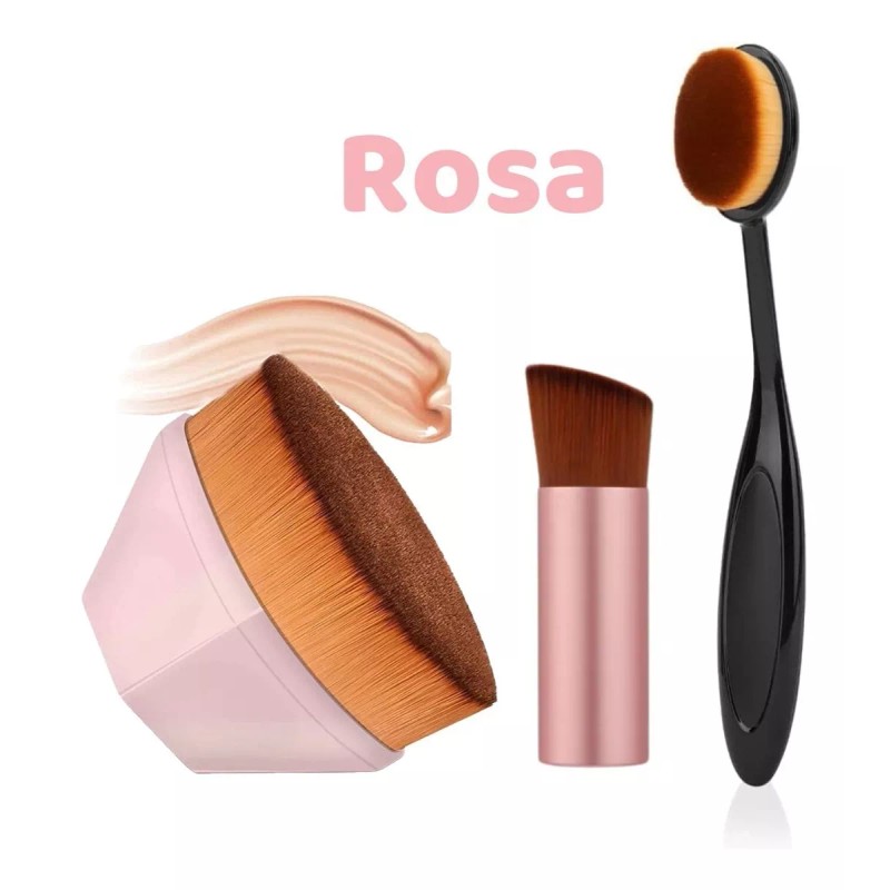 Universo en Linea Set 3 Brocha Maquillaje Base Corrector Polvo