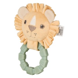 Sterntaler Lion Leo Gripping Toy - Made of Velvety Fabric - Integrated Rattle - Baby and Toddler Toy - Promotes Baby's Motor Skills and Senses - Ideal Gift, Matte Yellow