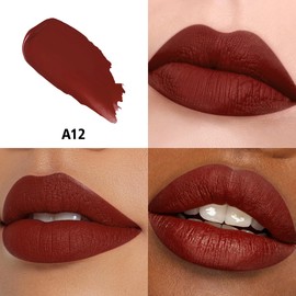 HANLADY Dark Red Lipstick Long Lasting Lipsticks for Women Pigmented Smudgeproof Transferproof Vegan Cruelty Free Lip Color, A12 Forever