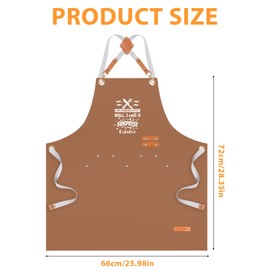 EOSATE Funny Aprons for Men & Women Durable Cooking, Baking & Grilling Apron with Stain-Proof Design Chef Gift & Humorous Kitchen Essential (Brown, OS, Style B)
