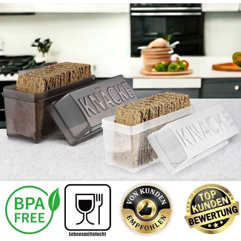 My-goodbuy24 Crispbread Box Crispbread Box with Lid - Bread Box