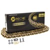NICHE Gold 520 X-Ring Chain 114 Links with Connecting Master