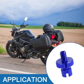 A ABSOPRO Brake Clutch Cable Line Adjuster Screw M8 Aluminum Alloy Blue