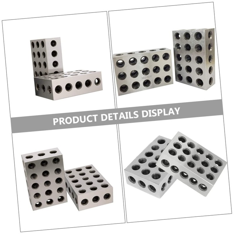 jojofuny 23hole Milling Machine Vise Parallel Pad Flat Contours Block