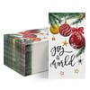 Horaldaily 100 servilletas decorativas de papel desechables de Navidad, bolas
