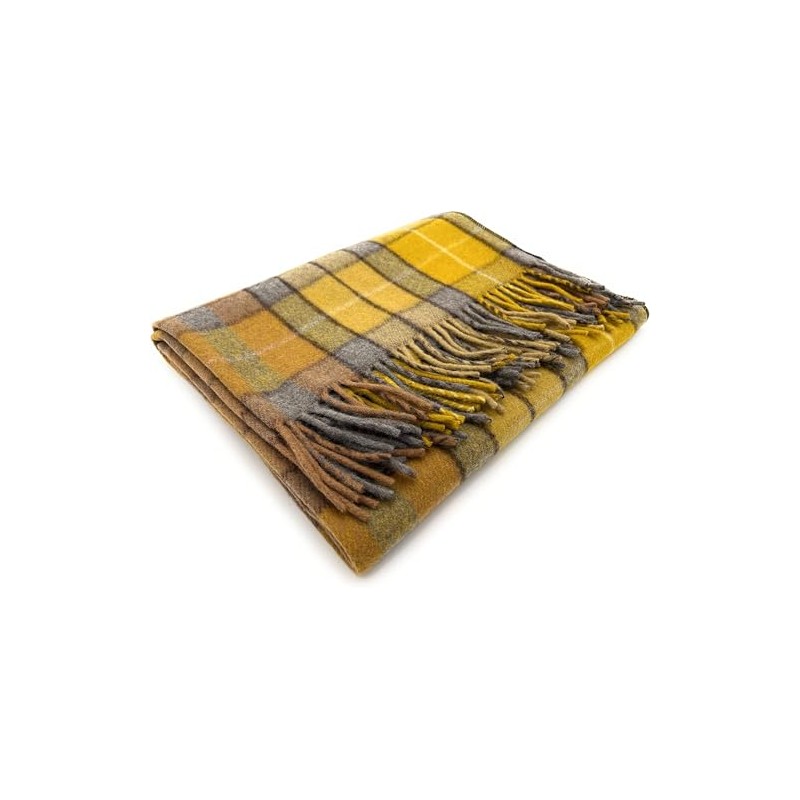 Tartan Knee Travel Rug Blanket Wool (Buchanan Natural)
