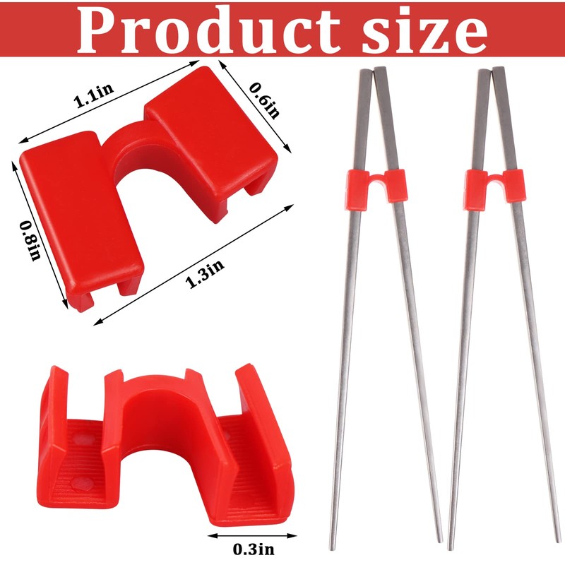 30 Pieces Chopstick Helper Training Kit Chopsticks Connector Reusable Plastic