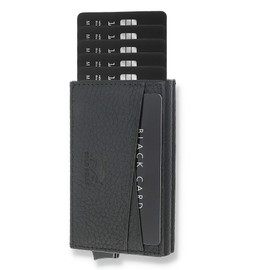 Solo Pelle Leather Slim Wallet with RFID Protection for up to 11 cards, model: Mech Leather, black