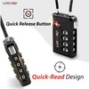LUXOORO TSA Approved Luggage Lock with Alert Indicator, 4-Digit Resettable