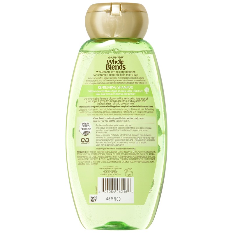 Garnier Whole Blends Shampoo with Green Apple & Green Tea