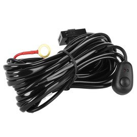 Eyourlife Wiring Harness, Heavy Duty Wiring Harness Kit for Led Light bar 300W 12V 40A Fuse Relay On/Off Switch Relay 14AWG 12FT Length Universal Fitment Light Bar Accessories