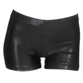 ZIZI Children Girls Sparkle Dance Tumbling Athletic Swimming Gymnastics,Sparkle Black,130CM(8-10Years)