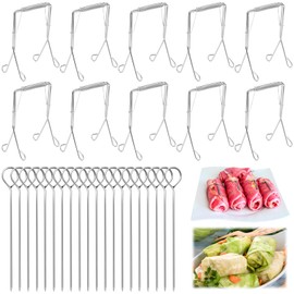 Raxfekro Roulade Clips 15 cm Roulade Needles Barbecue Skewers Stainless Steel Kebab Skewers Stainless Steel Rustproof Metal Skewers Barbecue Skewers Stainless Steel