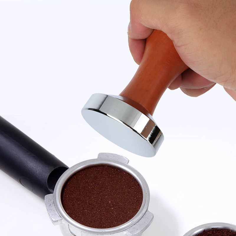 Coffee Tamper Stainless Steel Flat Bottom Tamping Tool Coffee Hand