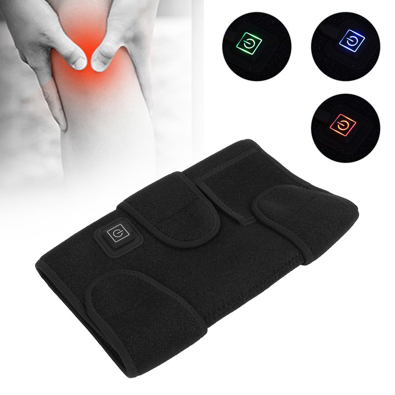 Heated Knee Brace Wrap 3 Levels Temperature Rapid Heating Rechargeable