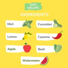 Wondermelon Organic Watermelon Juice, Cold Pressed, (Variety 6 Pack) 3 Watermelon with Basil Cucumber & 3 Watermelon with Lemon Cayenne