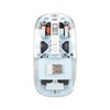 Wireless 2.4G Bluetooth Transparent Mouse 2400 DPI Rechargeable 400mAh RGB