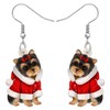 DALANE Acrylic Anime Christmas Yorkshire Terrier Dog Earrings Dangle Drop