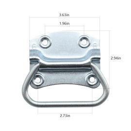 HOME MASTER HARDWARE 3-1/2 inch Pull Ring Handle Toolbox Lifting Door Case Chest Pull Handles Zinc Plated 8 Pack