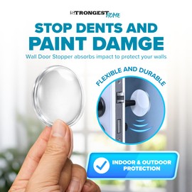 Strongest Home Wall & Türgriff Stopper 2“ Set von20 Stück klar Gummi Türknauf, Runde Wand Schild Kissen, leise Wand Schutz für Türgriff, Guard Tür Stoßstange Schalldämpfer selbst - Klebstoff
