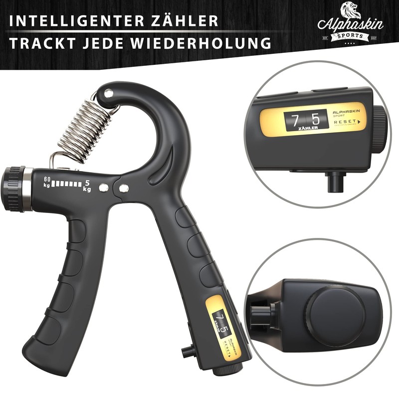 Alphaskin© Hand and Finger Trainer, Improved Concept 2020, Forearm Training