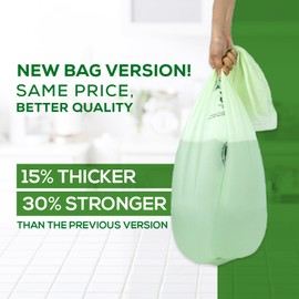 ANECO 100% Compostable Food Waste Bags 13 Gallon, 35 Count, Extra Thick Kitchen Compost Bags, Large Compostable Bags for Tall Kitchen Bin (Pack of 1)