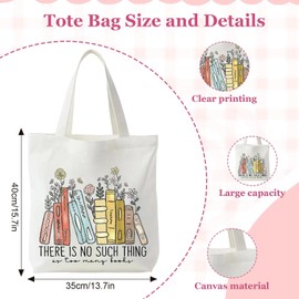 Vexilon 3 Pcs Book Lover Gifts, Canvas Tote Bag, Socks, Bookmark, Bookish Gifts, Librarians Appreciation Present, Birthday Gifts for Readers, Bookworms, Women, Girl, Friends, Book Accessories