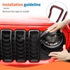 JeCar 9pcs Black Grill Inserts Headlight Covers Trim Kit for