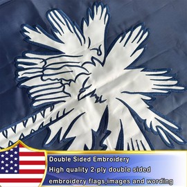 VOLTA Embroidered Double Sided South Carolina State Flag 3x5 Feet, Outdoor Heavy Duty 3-Ply Durable Polyester South Carolina State Flag with Canvas Header/Brass Grommets for Indoor and Outdoor Decoration