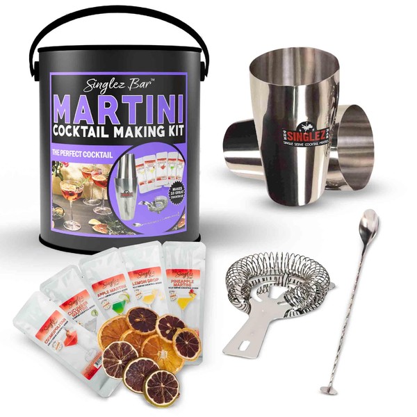 Man Can Martini Cocktail Kit Gift Set for Him -
