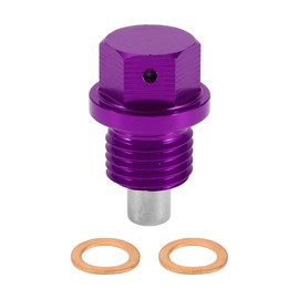 RATCHROLL 1 Set Universal Oil Drain Plug Anti Leakage Oil Pan Drain Bolt Screw Thread Repair with Gasket Magnetic Purple Aluminum Alloy Copper M14x1.5