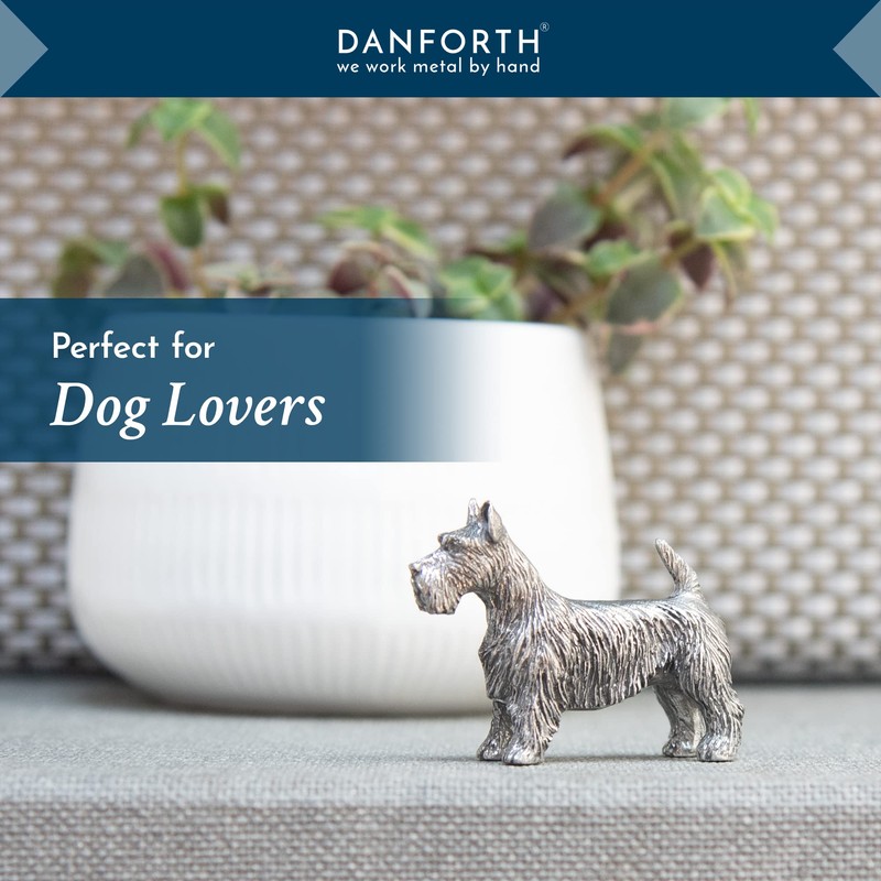 DANFORTH Pewter Scottish Terrier Figurine – Handcrafted Scottie Dog Statue