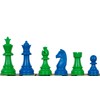 Sunrise Chess Staunton 6 Plastic Chess Pieces in Green -