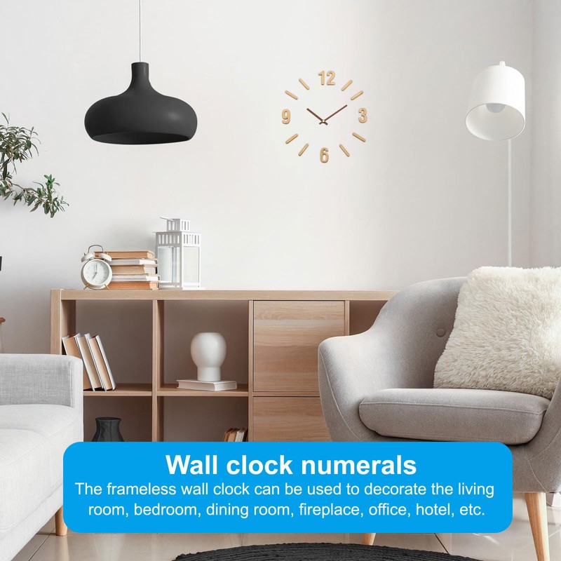 PATIKIL Wooden Clock Numbers Kit, 0.98inch Self Adhesive Clock Numbers