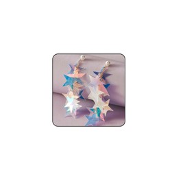 Star Earrings, Five-Pointed Star Earrings, Star Earrings, Star Earrings, Women's Long Star Stud Earrings, Birthday Gifts for Girls and Women, Alloy Steel, No