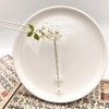 Rabithenn Lily of the Valley Hairpin with Pendant, Silver Tone