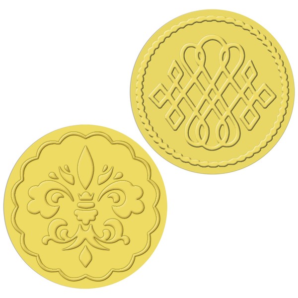 100 Pieces Gold Embossed Wax Seals Gold Foil Envelope Seals